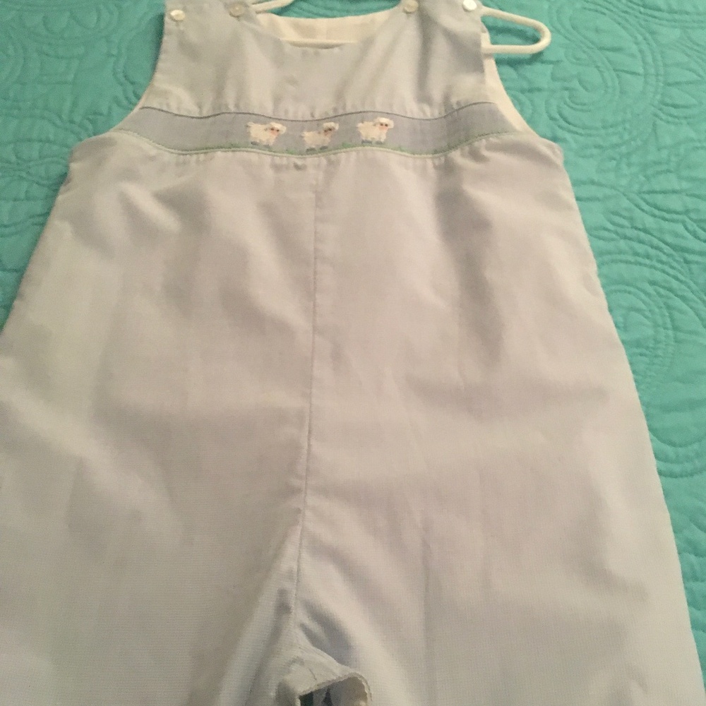 Petit Bebe Easter sheep & birthday smocked boys 4t